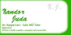 nandor juda business card